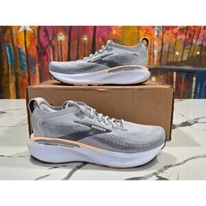 Brooks Adrenaline GTS 25 Grey Pearl Coral Size 7 D Wide Women's Running Shoes